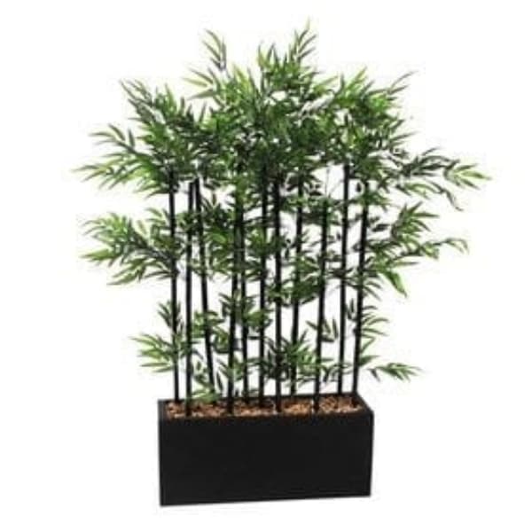Artificial Bambo Plants In Blck Fiber Box — Artificial Plants for Dubai & UAE delivery | Planto.ae