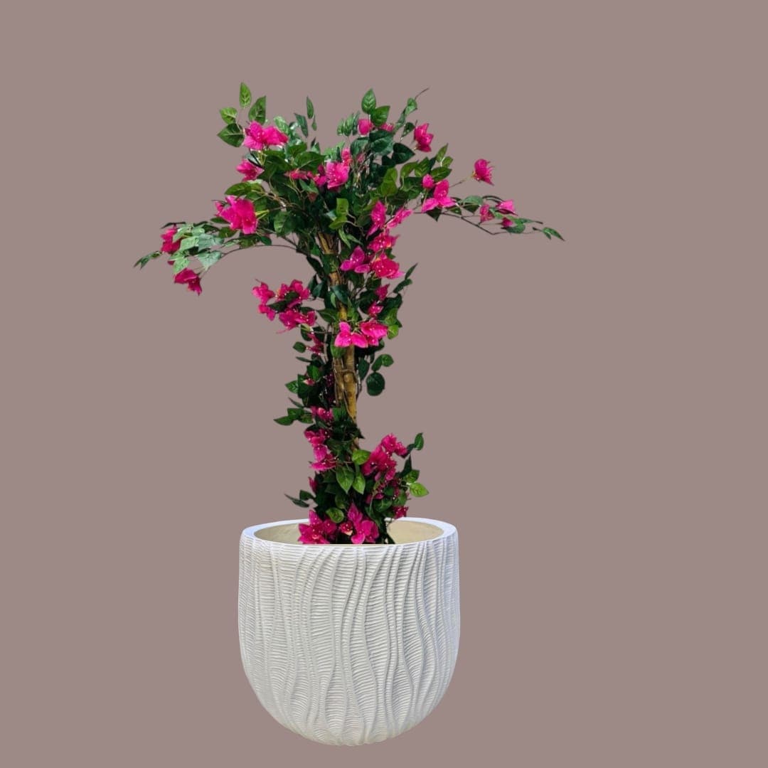 Beautiful Artificial Plant In A Fiber  Pot — Artificial Plants for Dubai & UAE delivery | Planto.ae