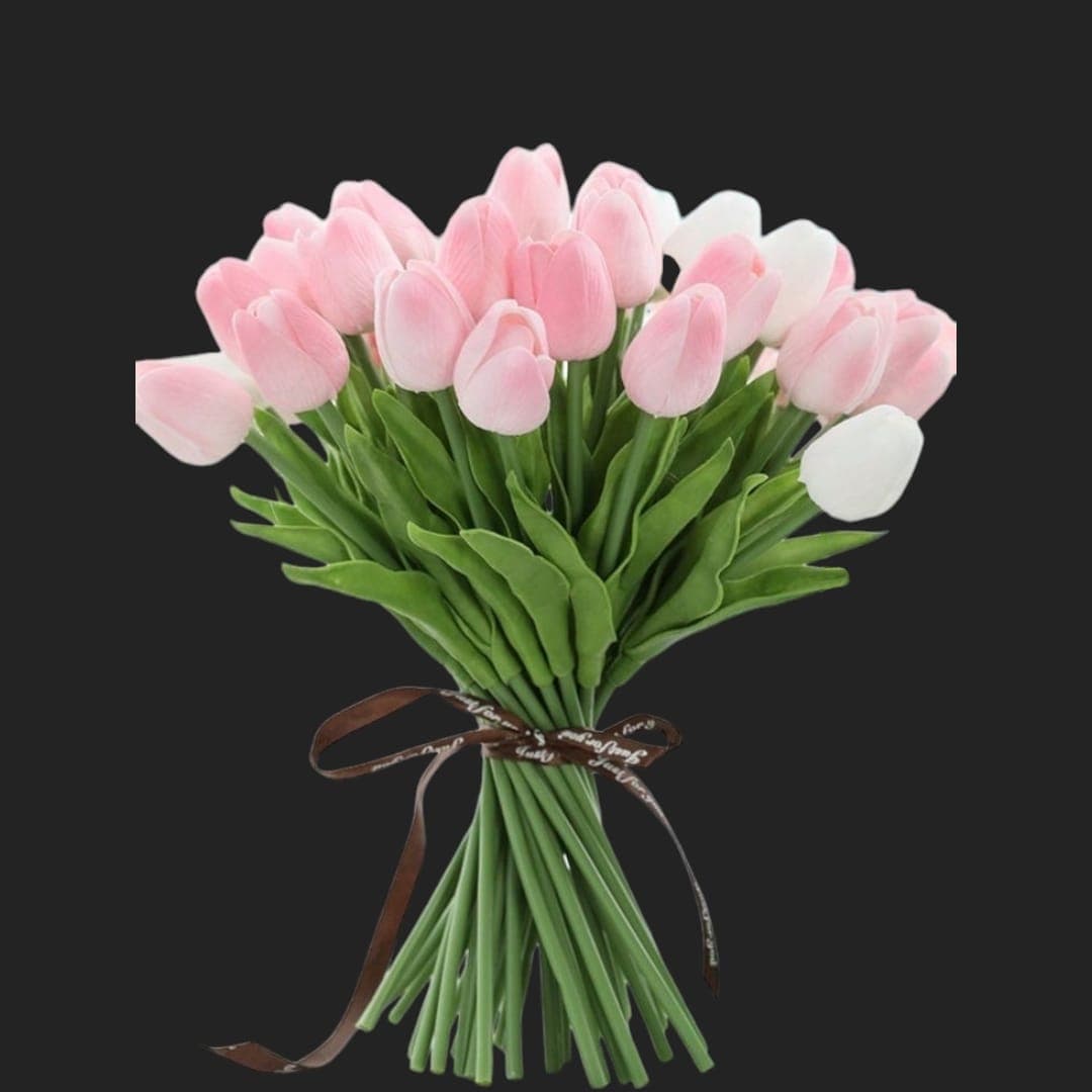 Bunch of Fake White Tulip Flowers — Artificial Plants for Dubai & UAE delivery | Planto.ae