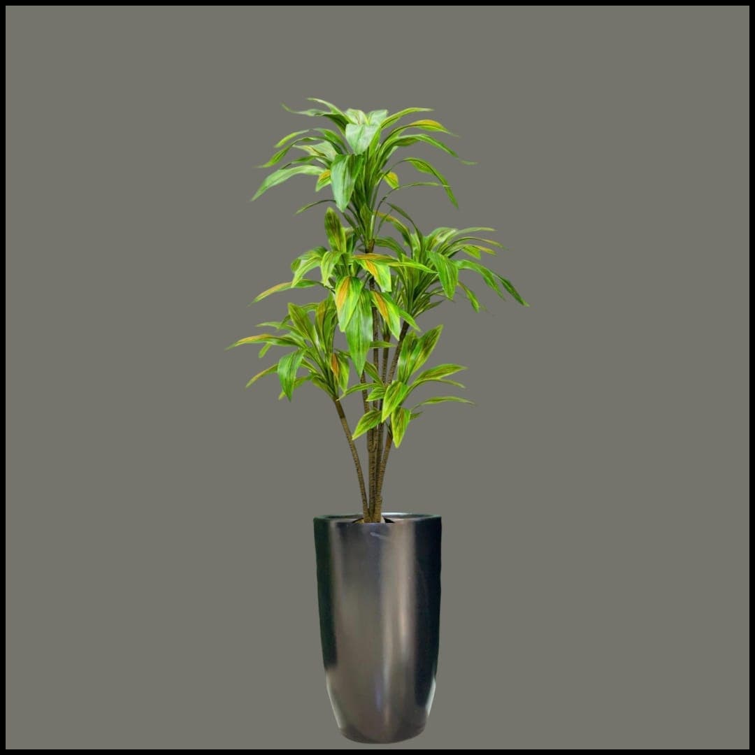 Very Beautiful Fake Plant In Black Ceramic Pot — Artificial Plants for Dubai & UAE delivery | Planto.ae