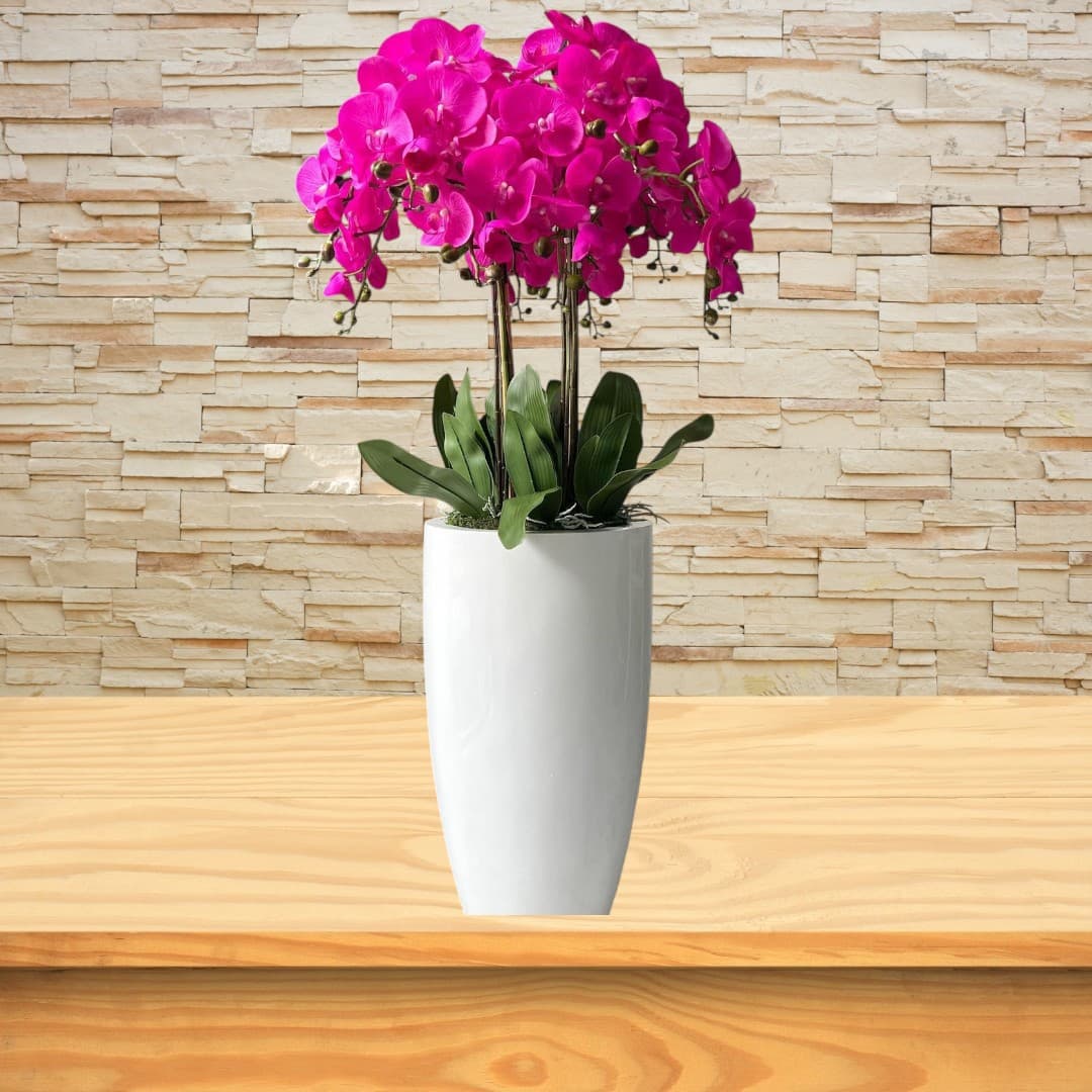 Fake Orchid In Ceramic Pot — photo 2 | Planto.ae UAE