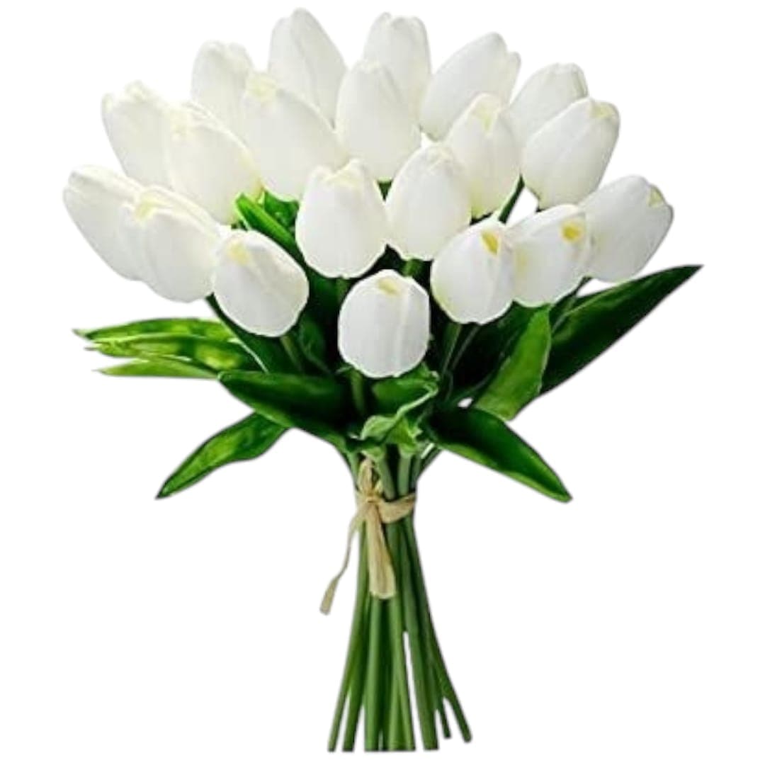 Bunch of Fake White Tulip Flowers — photo 2 | Planto.ae UAE