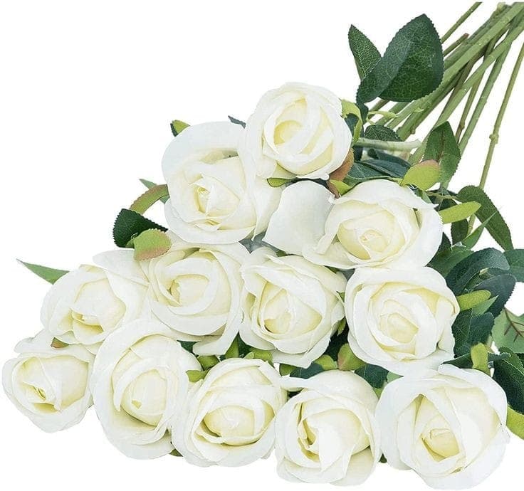 Àrtificial White Roses Bunch — photo 2 | Planto.ae UAE
