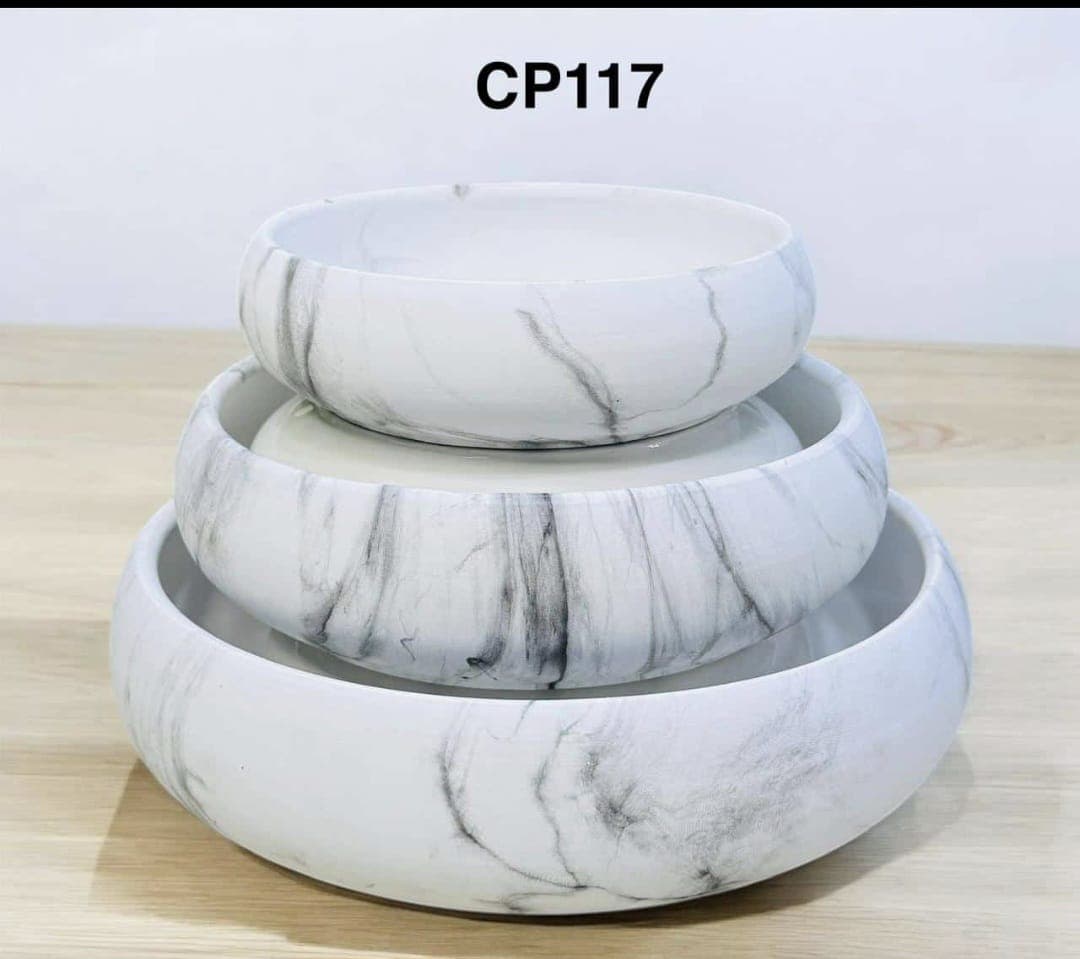 Set Of 3 Ceramic Planters — Pots And Planters for Dubai & UAE delivery | Planto.ae