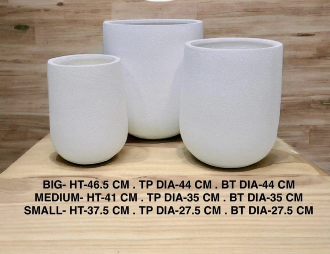 Set Of White Ceramic Pots — Pots And Planters for Dubai & UAE delivery | Planto.ae